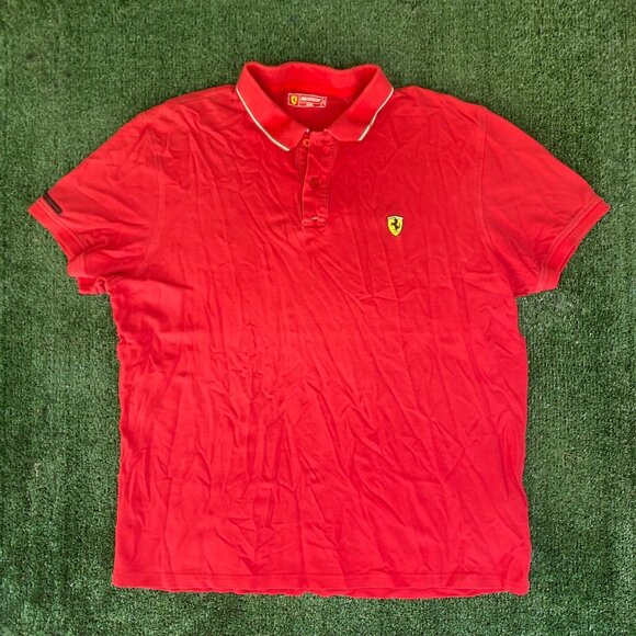 Vintage Y2K Scuderia Ferrari Polo Shirt Formula 1 Uno Racing - Picture 1 of 6